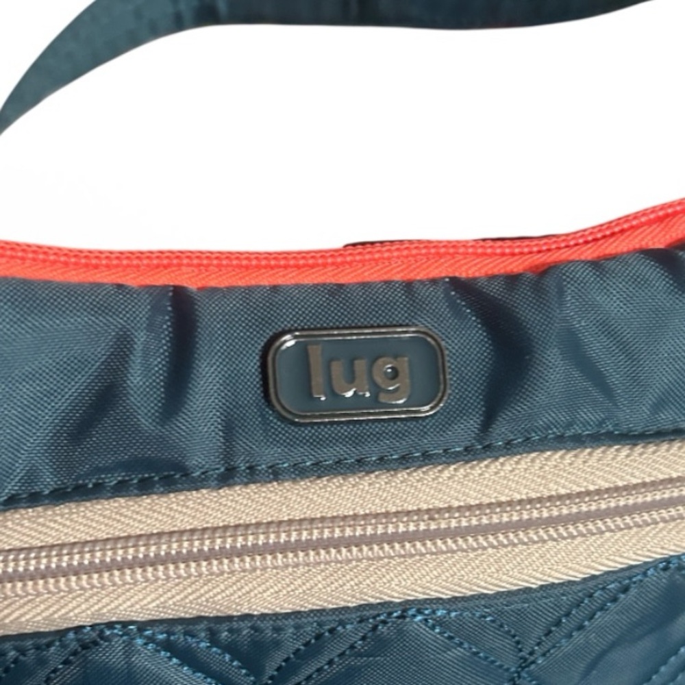 LUG Swing Crossbody Bag Purse in Purse Teal Blue with Bottle Holder - Picture 4 of 11